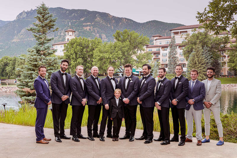 Bridal party portraits at The Broadmoor