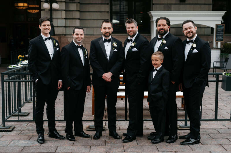 Bridal party portraits at the Oxford Hotel