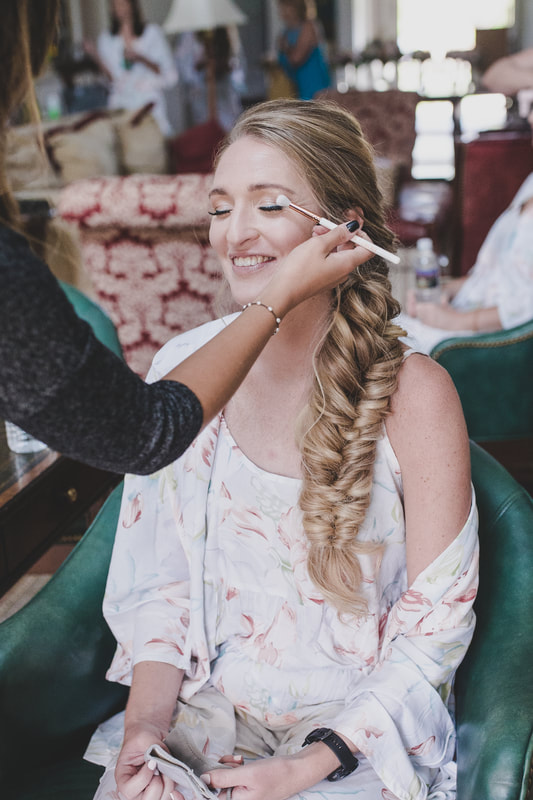 Bridal makeup and fishtail braided hair