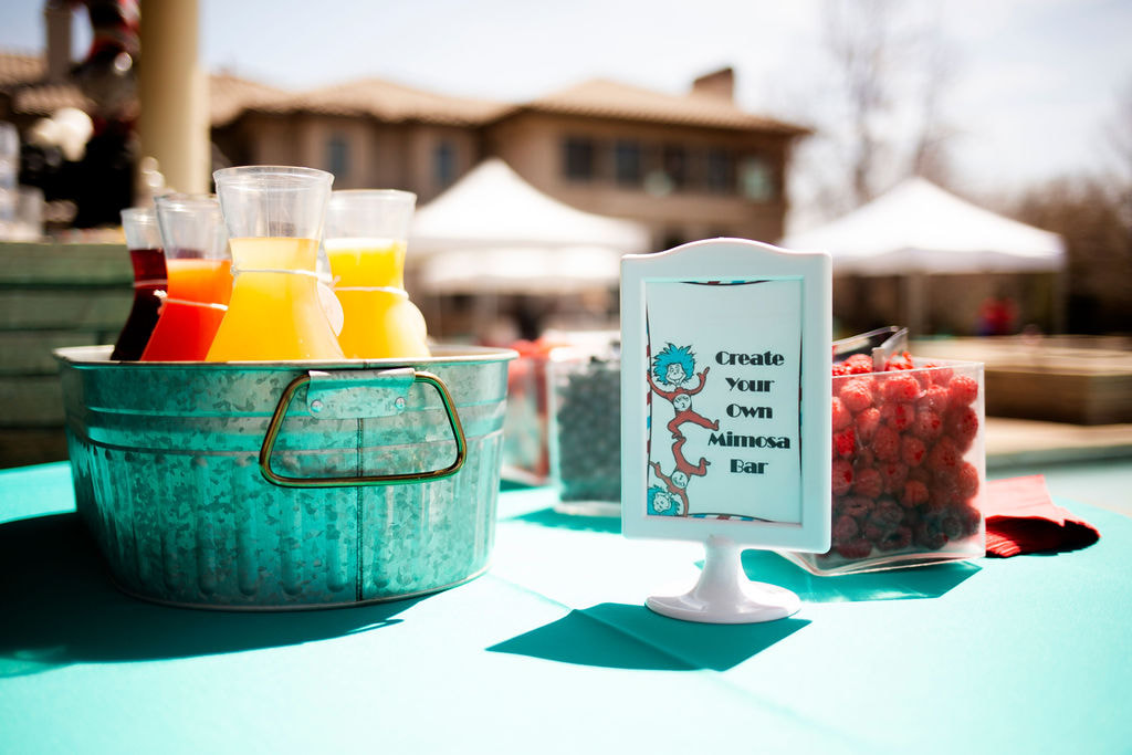 Build your own mimosa bar and sign