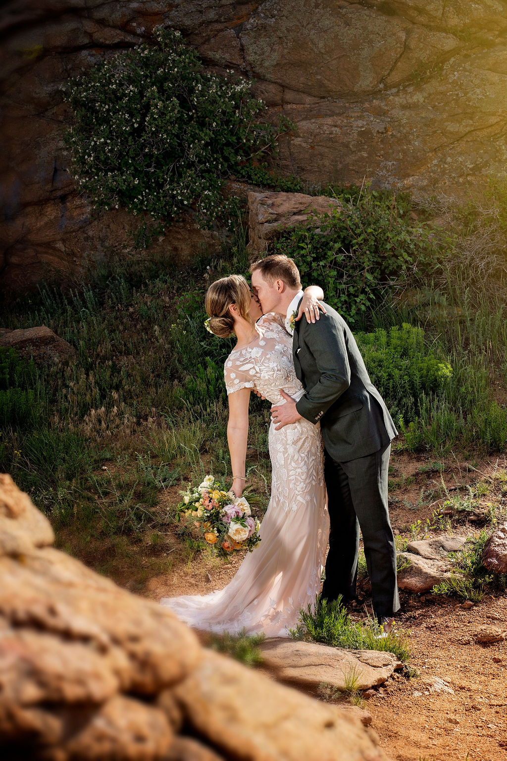 Bridal portraits at a Colorado destination wedding in Estes Park
