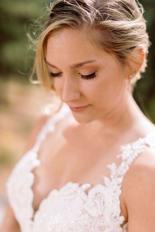 Close up bridal portrait.