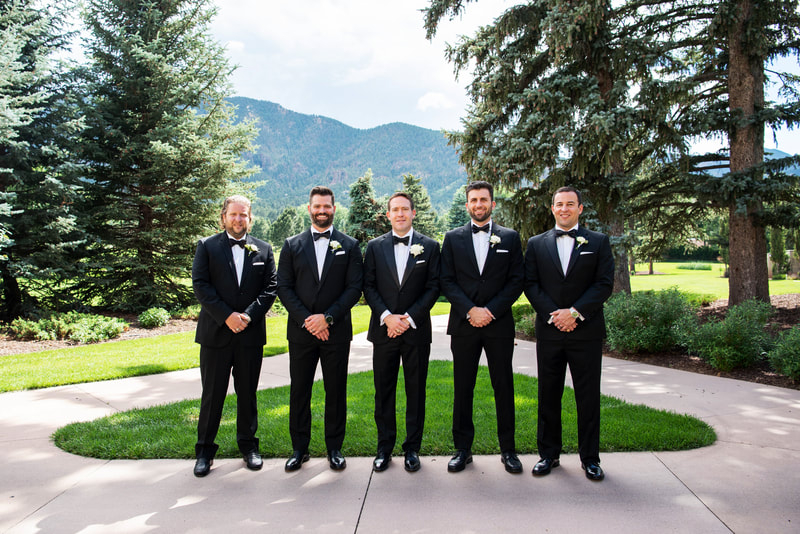 Bridal party portraits at the Broadmoor