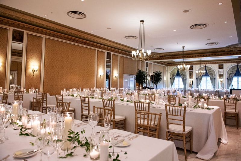 Wedding reception in the Lake Terrace Dining Room at the Broadmoor