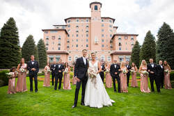 Champagne Dresses, Broadmoor Wedding Party Photo