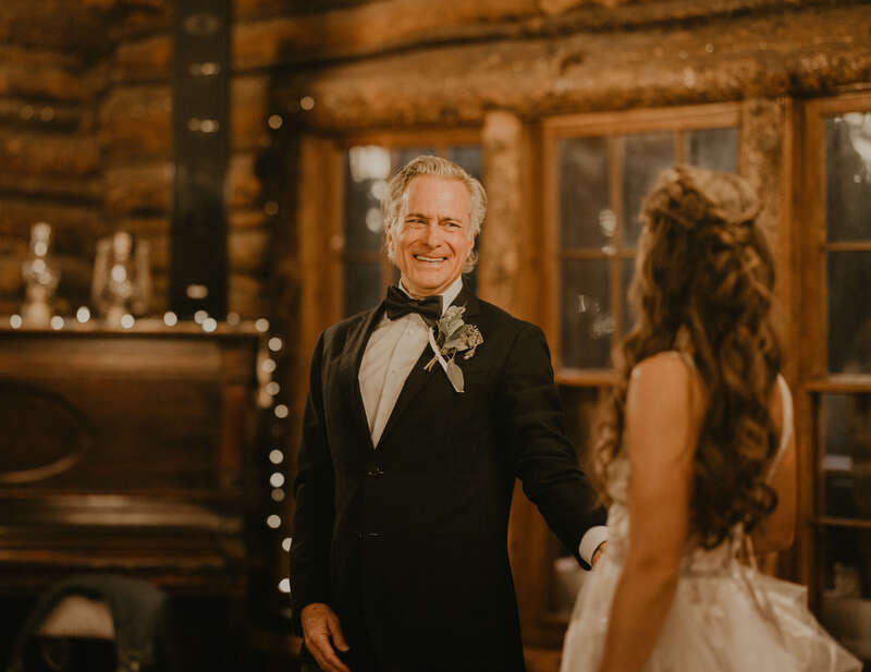 Wedding reception in the Ponderosa Lodge at Colorado Mountain Ranch